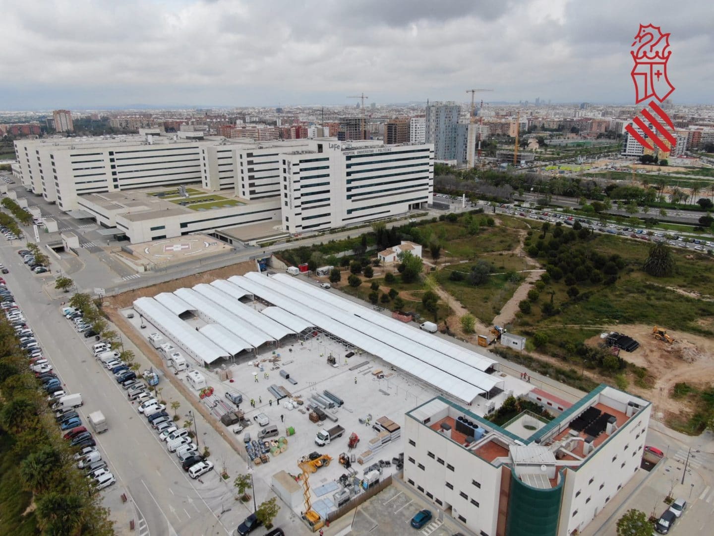 El hospital de campaña de Valencia se terminará de construir este fin de semana