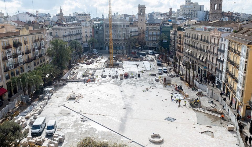 Así avanzan las obras de la plaza de la Reina de Valencia