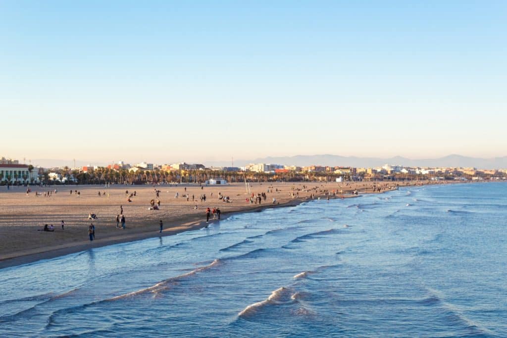 Playa de la Malvarrosa, en Valencia