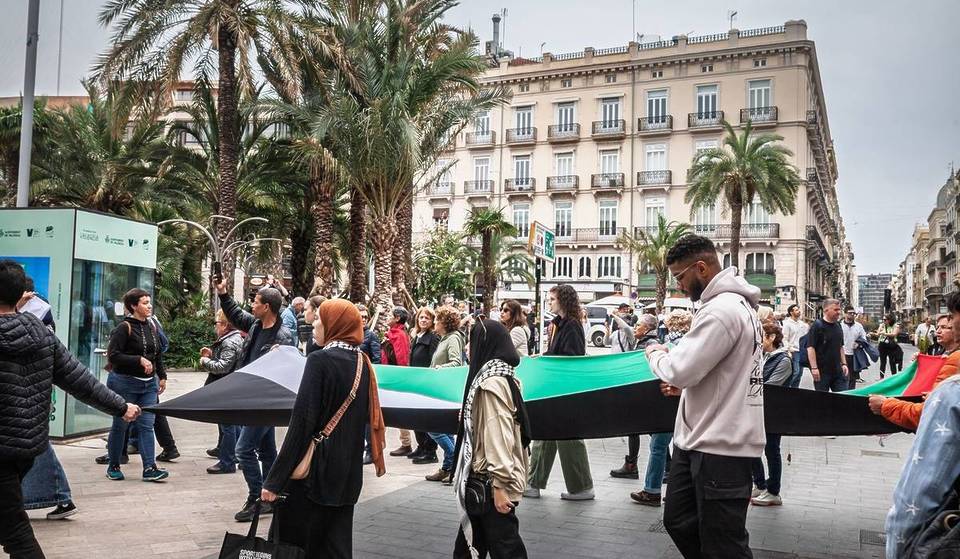 General strike on October 15 for Palestine in Valencia: minimum services in subway and streetcar and demonstrations