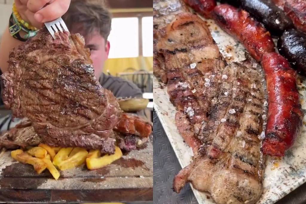 The steakhouse 50 minutes from Valencia that has a grilled menu for 15€: with wine and two trays of meat.