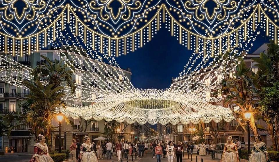 What time and where to see the eagerly awaited lighting of the Fallas in Valencia this Friday: 15 kilometers of lights will illuminate Ruzafa
