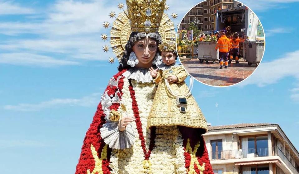 Colpo di scena: i quasi 14.000 chili di fiori dell’Ofrenda a Valencia non finiranno nella spazzatura