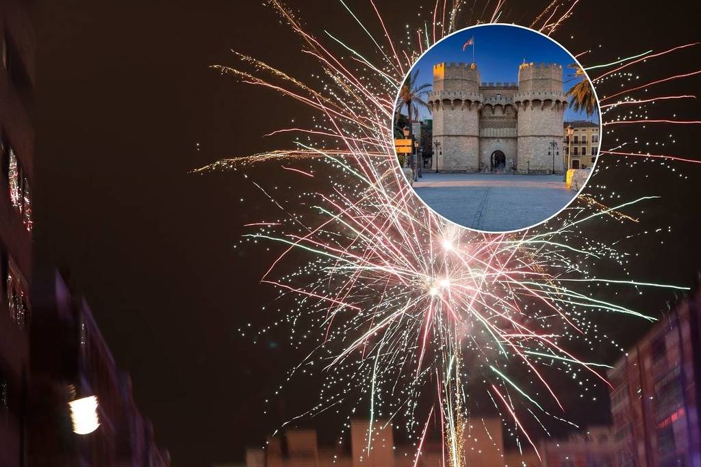 Vuelve la pólvora a Valencia: el espectacular castillo de fuegos artificiales que iluminará las Torres de Serranos este domingo