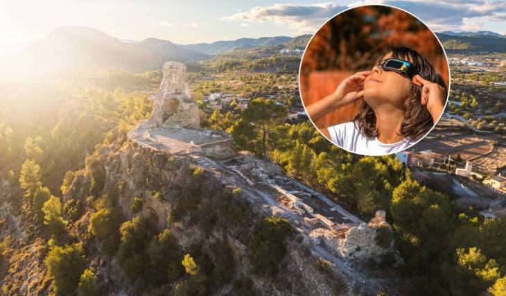 Un castillo a 430 metros de altura y a menos de una hora de Valencia, punto oficial para ver el eclipse solar del 12 de agosto: 21 segundos de oscuridad total y aforo para 1.500 personas