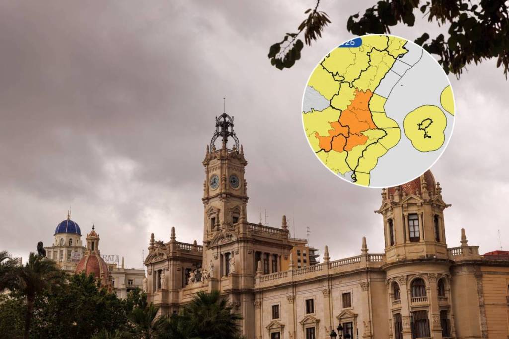 From 44 degrees to hail and 80 km/h wind gusts: AEMET issues an orange alert for thunderstorms in Valencia