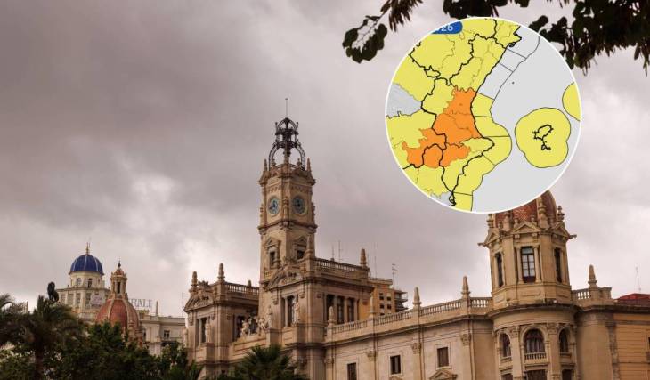 De los 44 grados al granizo y rachas de viento de 80 km/h: la AEMET activa la alerta naranja por tormentas en Valencia
