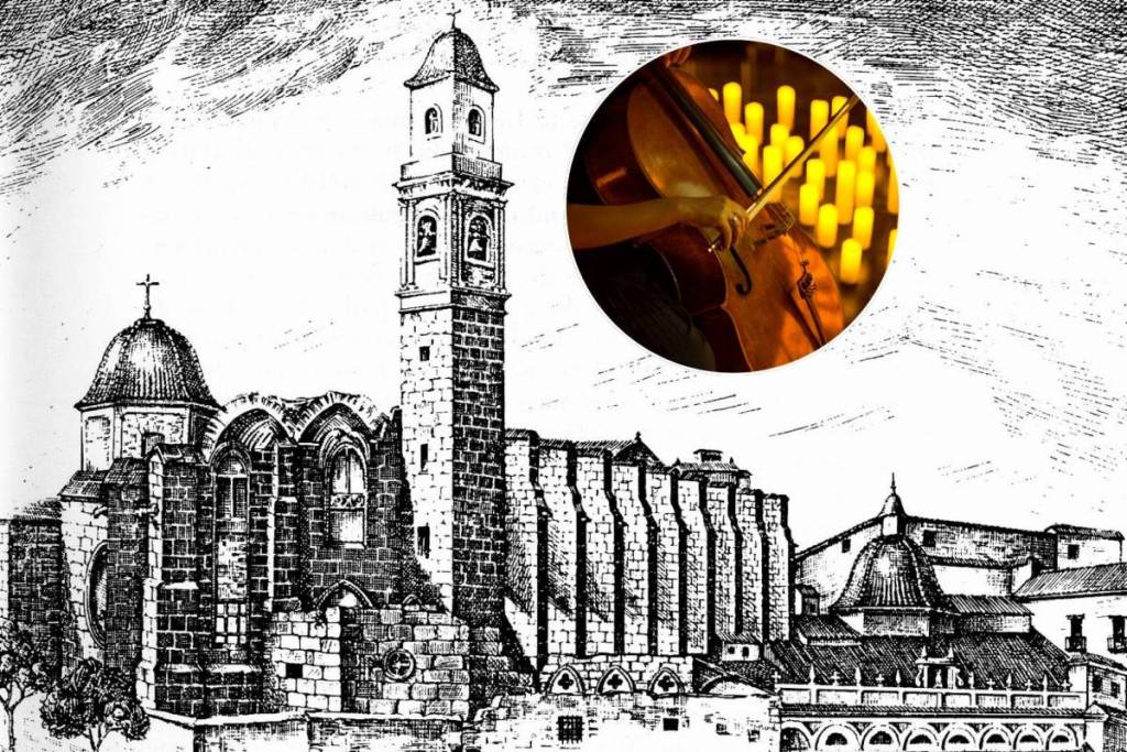 Drawing of the former Convent of San Francisco in Valencia.