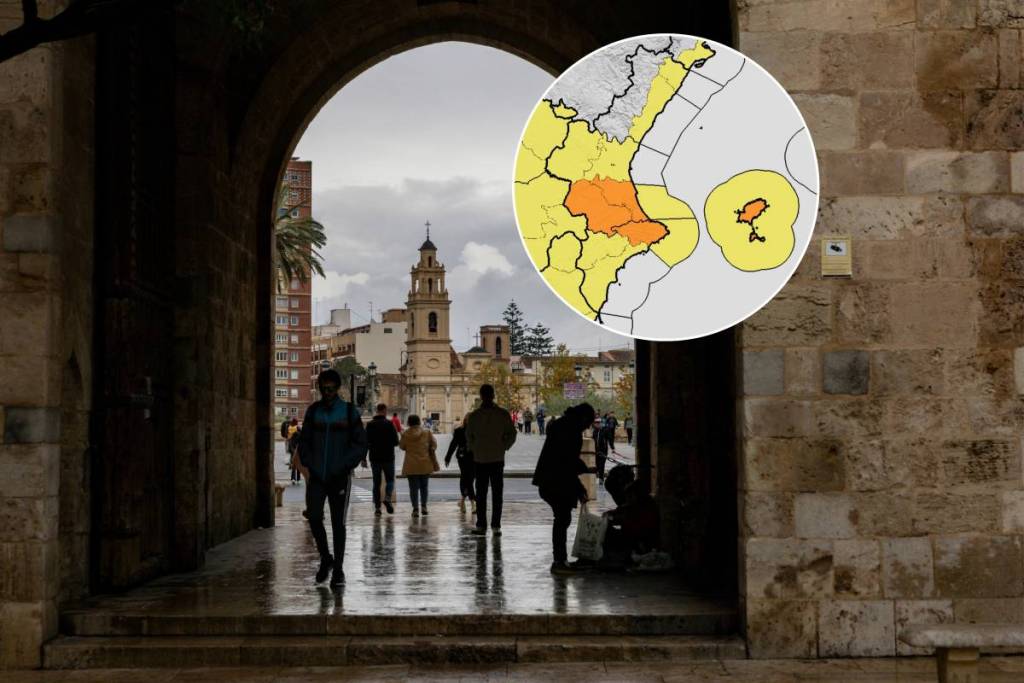 AEMET issues an orange alert for Valencia and Alicante on Sunday due to the imminent arrival of the “Adam” cold air mass: up to 300 l/m² in 24 hours