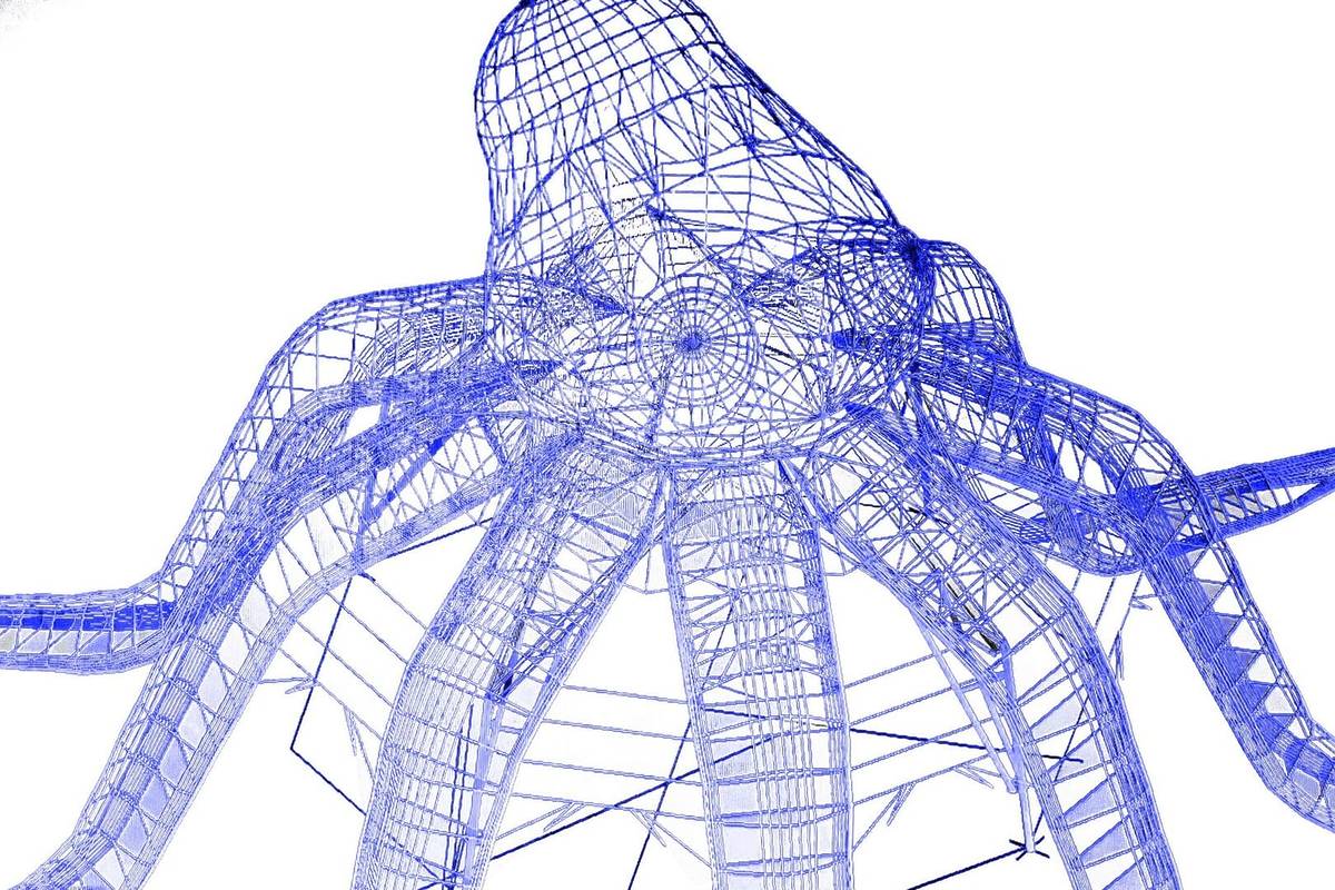 Oktopusskulptur in Wien