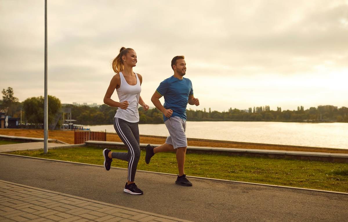 Joggen bei Feste in der Seestadt Aspern