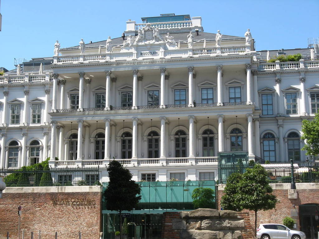 Exterior facade of the Palais Coburg in Vienna