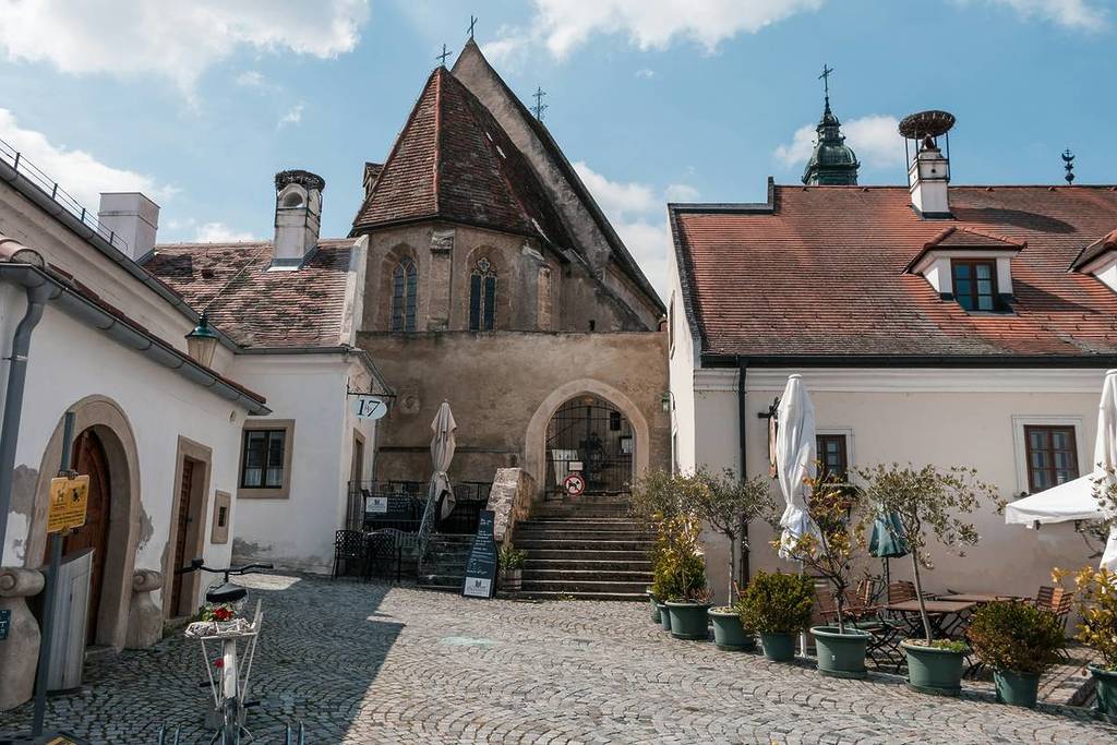 Old town of Rust with stork's nest