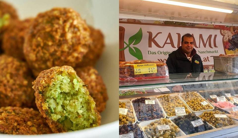 Auf dem berühmten Wiener Naschmarkt bietet dieser versteckte Imbissstand 15 köstliche hausgemachte Falafel für nur 2 Euro an – und man könnte glatt daran vorbeigehen, ohne ihn überhaupt zu bemerken