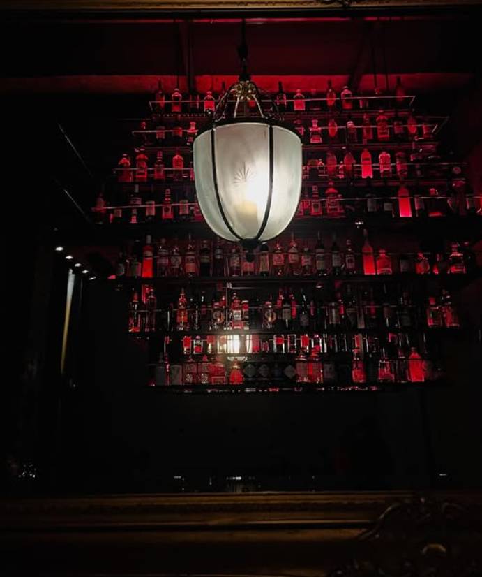 Chandeliers at the Luster Bar in Vienna