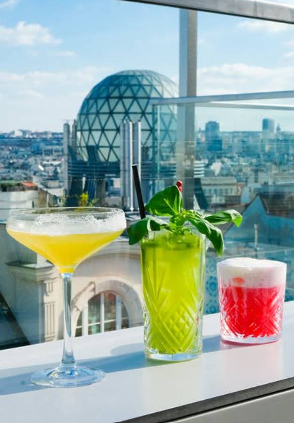 A fruity cocktail at Mariatrink in Vienna