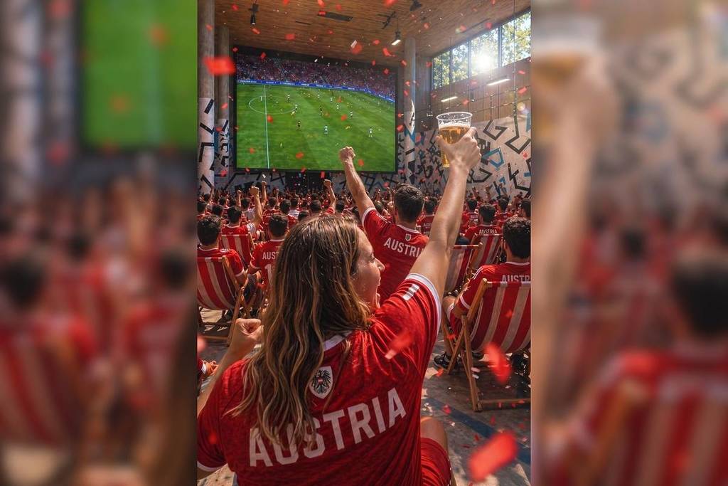 Beim Indoor Public Viewing in Wien