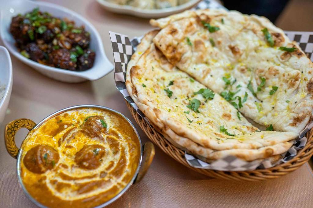 Delicious naan bread at India Gate