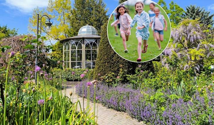 Alpacas, waterfalls, and 50 themed gardens just outside Vienna: Visit the 60,000-square-meter sea of flowers featuring a petting zoo, a bowling alley, and the world’s largest herb spiral
