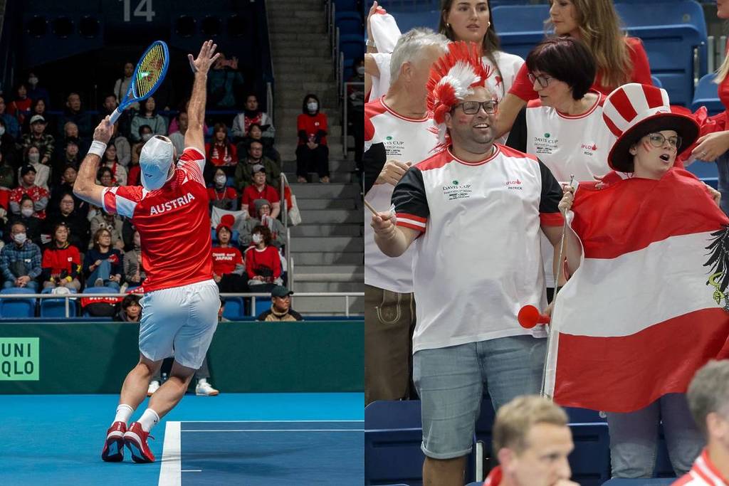 Spitzen-Tennis beim Davis Cup