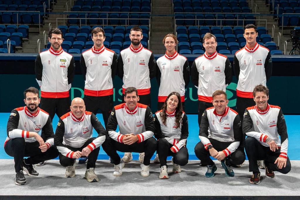 Österreichs Tennis-Mannschaft für den Davis Cup