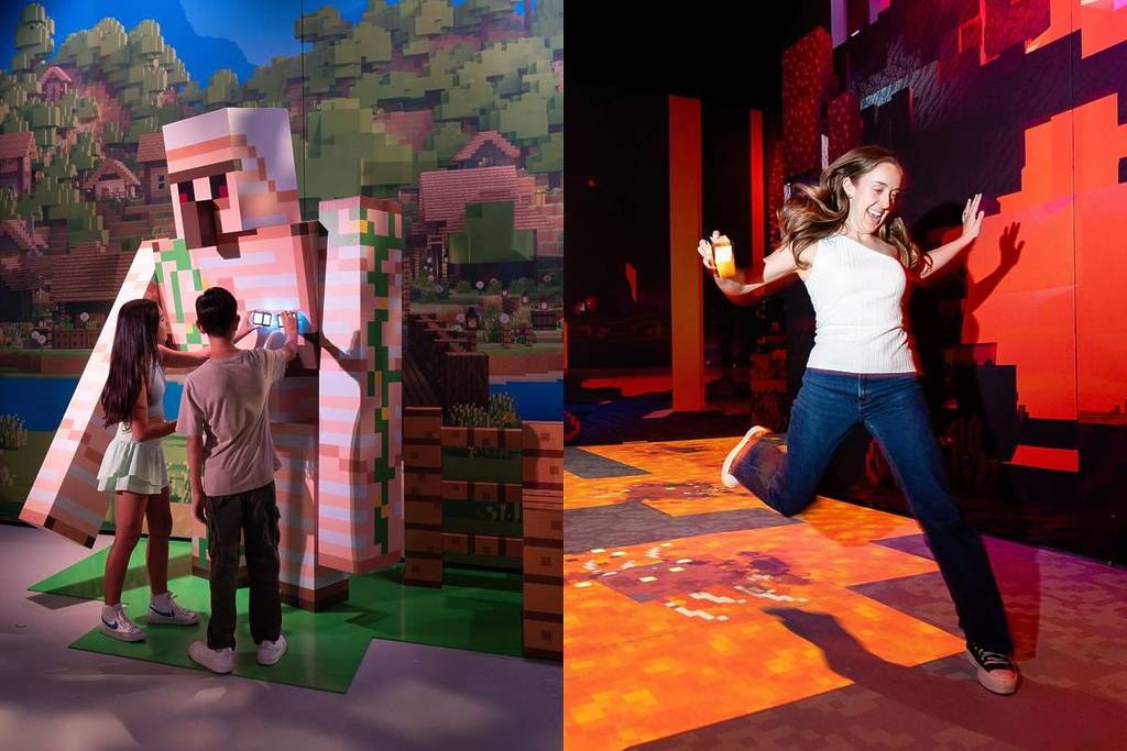 Spiele, Action, Abenteuer auf der Minecraft Exhibition in Wien.