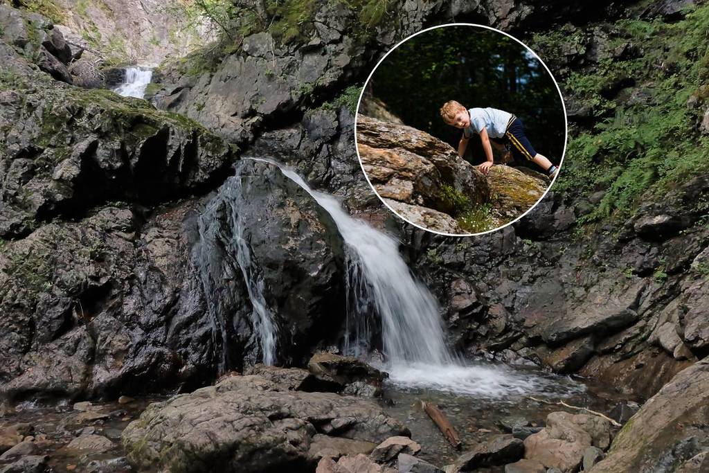 Small rocky waterfall