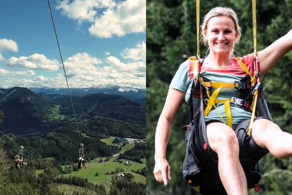Nur knapp  2 Stunden von Wien entfernt mit 120 km/h im Tiefflug: Erfahre alles über dieses rasante Flugabenteuer auf 1,4 Kilometern Länge in Niederösterreich