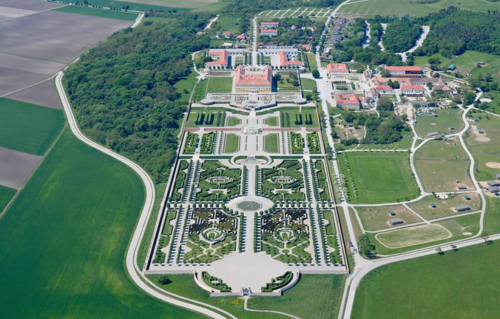 An aerial view of Schloss Hof