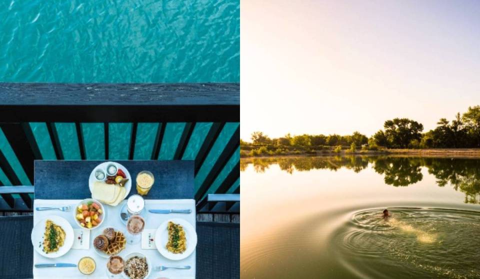 In einer Stunde von Wien zu echtem Strandurlaub mit Wellness, 2.000 Quadratmeter Fläche Thermalwasser, 8 Hektar Badesee und einer Safari in dieser riesigen See-Therme bei einem UNESCO Welterbe