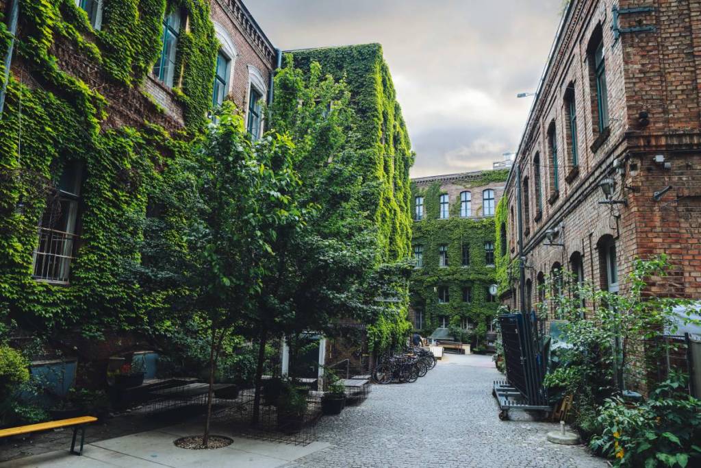 The courtyard of the WUK in Vienna