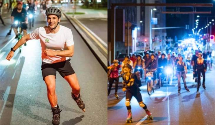 Nehme bei diesem Inlineskate-Event mit 3.000 Menschen auf Rollen teil und fahre jede Woche als kostenloses Workout durch Wien