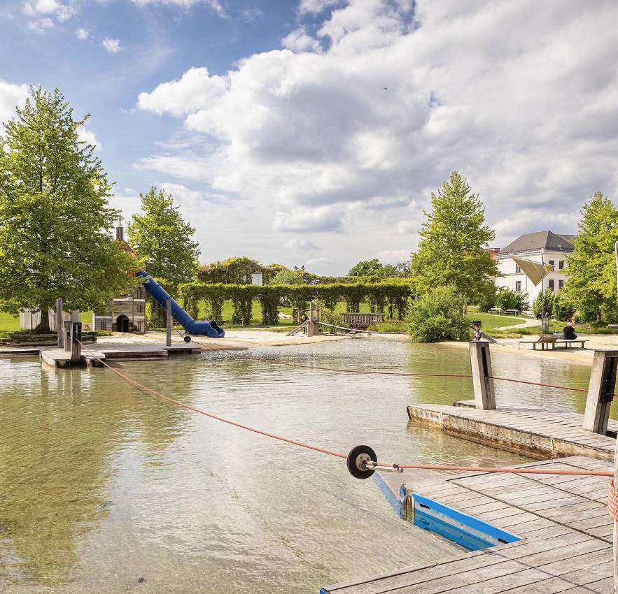 Die Ruhe vor dem Sturm im Wasserpark am Wasserturm