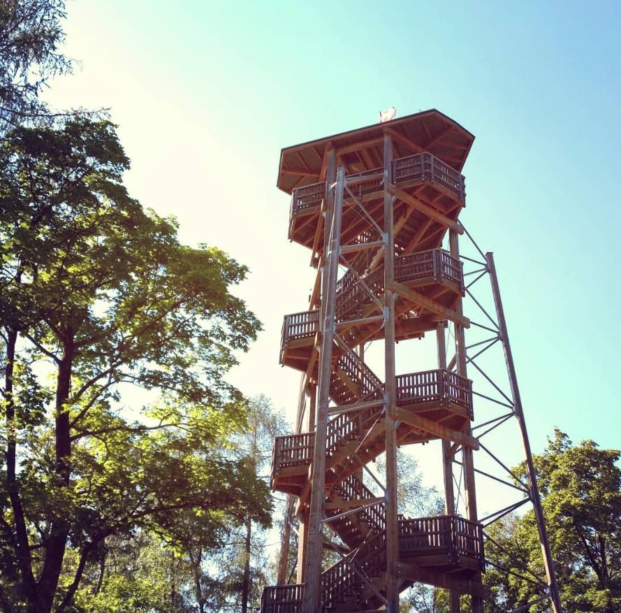 The observation tower in Blockheide Nature Park
