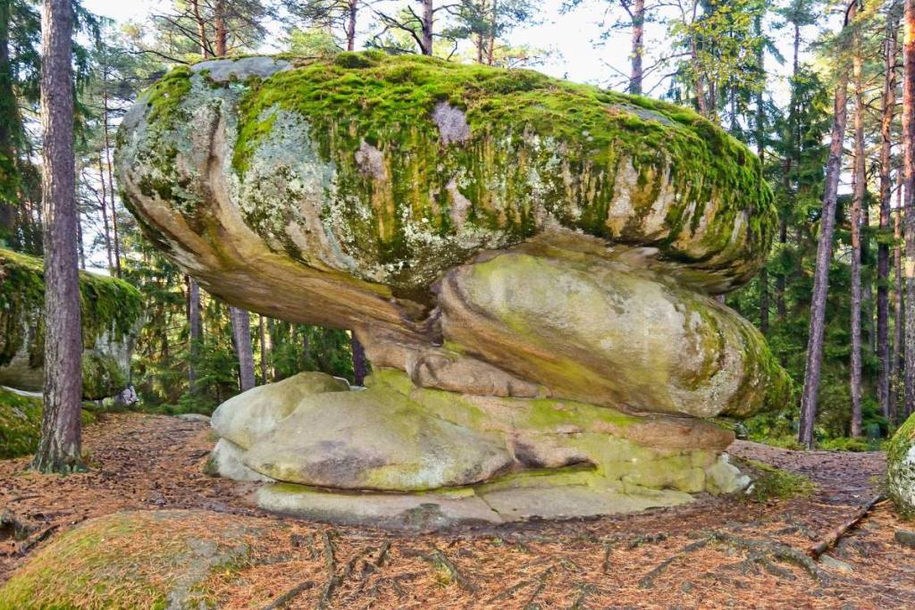 Impressive rock formations in Blockheide Nature Park 