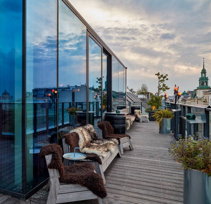 “Der Dachboden” in Vienna offers a great view