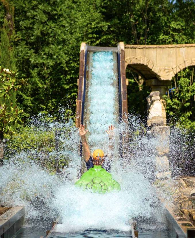 The whitewater ride at Familypark in Sankt Margarethen