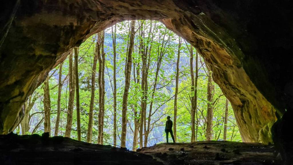 The entrance to the Dragon Cave near Mixnitz