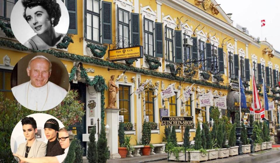 Seit 180 Jahren treffen sich in diesem Lokal bei Wien Prominente wie Falco, Liz Taylor und Tokio Hotel, um zwischen musealem Prunk und Kitsch zu speisen