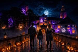 1,5 Stunden von Wien entfernt entdeckt ihr auf dieser schaurigen Burg ein Halloween-Lichtspektakel für die ganze Familie