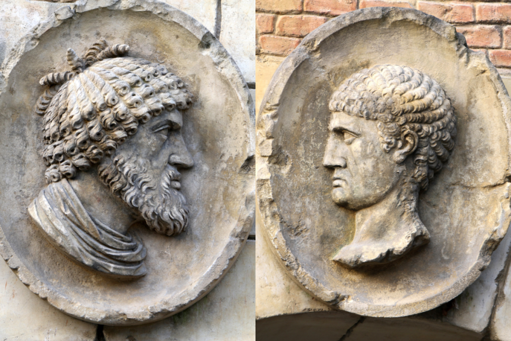 Roman depictions in the Roman Ruins in the Schönbrunn Palace Park