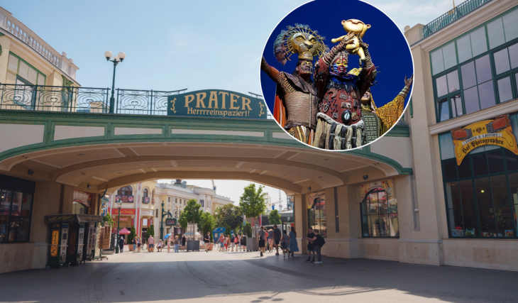 1766 öffnete Joseph II. den Wienern sein Jagdrevier für Kasperltheater; 1945 erstand der niedergebrannte Wurstelprater wieder auf, 261 Jahre später holt ein 100-Millionen-Neubau Disneys „Der König der Löwen“ hier her
