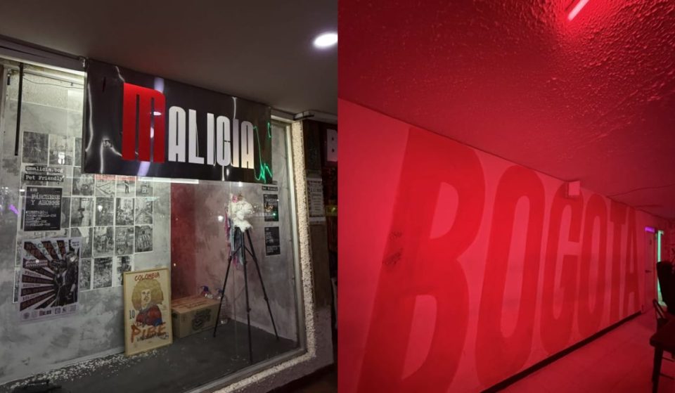 Malicia, the underground bar in Las Aguas with red neon lights, poetry, and independent film